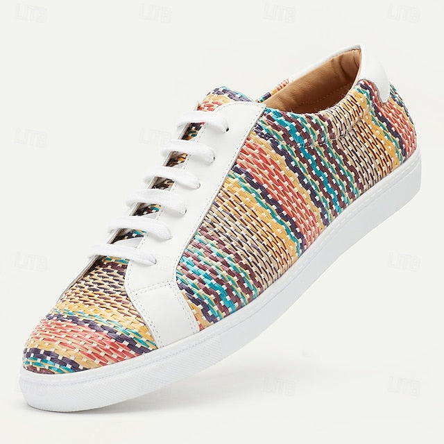 – Multicolor Sneakers Men's Nylon Trendy Woven Knit