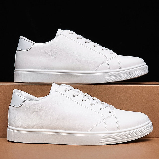 Daily Casual Sneakers White Women Faux Shoes Men's Walking