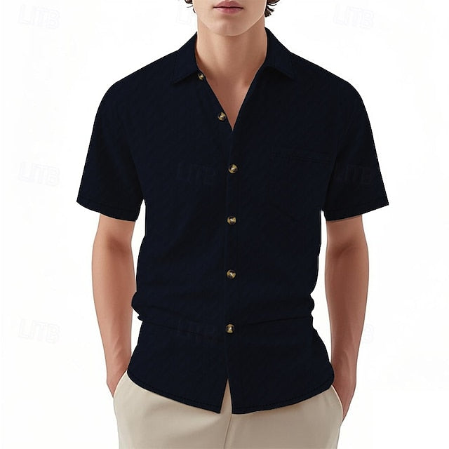 Beach Button Up Men's Casual Summer Shirt