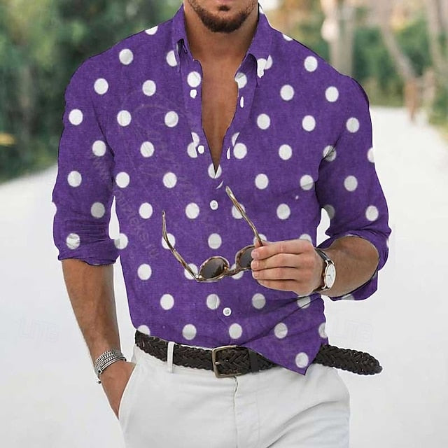Casual Beach Summer Men's Button Up Shirt