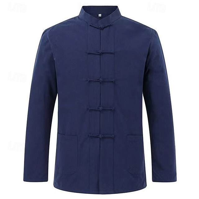 Button Casual Linen Men's Cotton Shirt Up