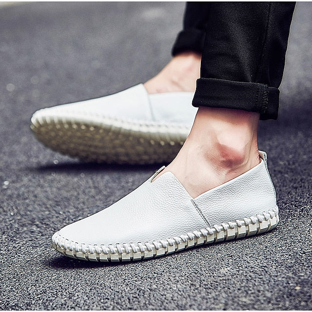 Leather Men's Loafers Slip-On