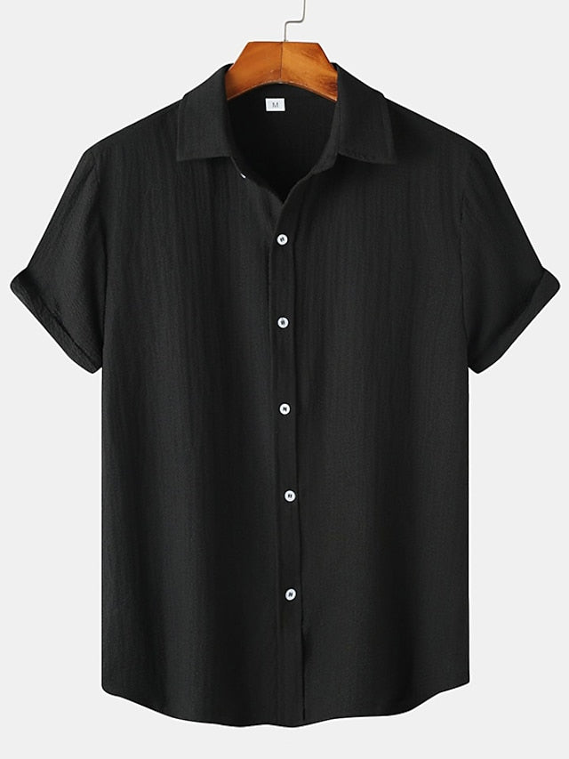 Black Wine Short Blue Casual Men's Sleeve Pink Shirt Yellow