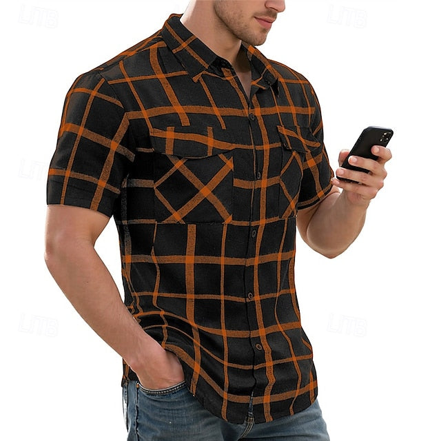 Men's Button Beach Up Summer Casual Shirt