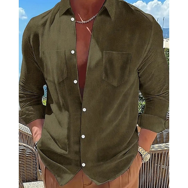 Up Summer Button Men's Casual Shirt Beach