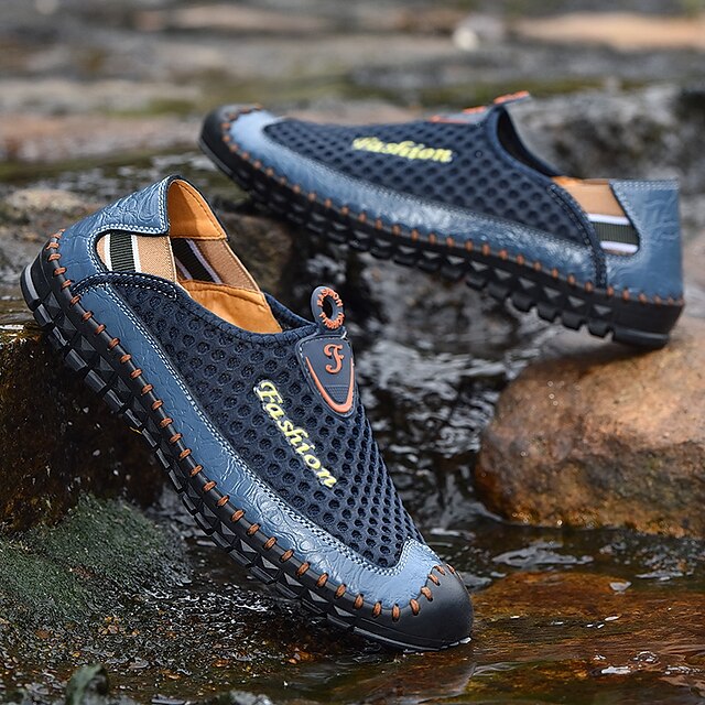 Casual Men's Shoes Mesh Lightweight Slip-On Breathable –