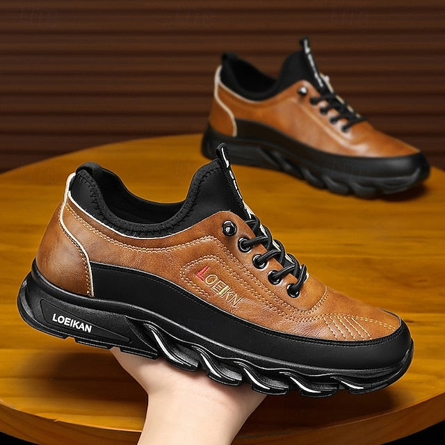 Shoes Men's in Outdoor Black Tan Rugged