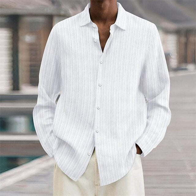 Shirt Casual Beach Summer Up Men's Button