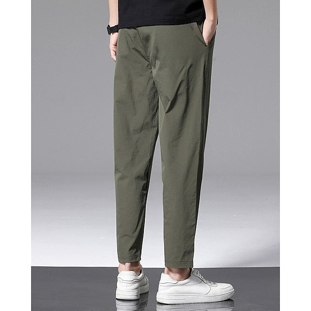 Casual Skinny Trousers Pocket Drawstring Men's Pants