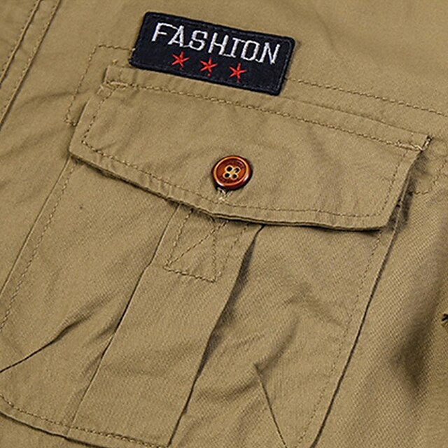 Work Shirts Casual Button Workwear Men's Shirt