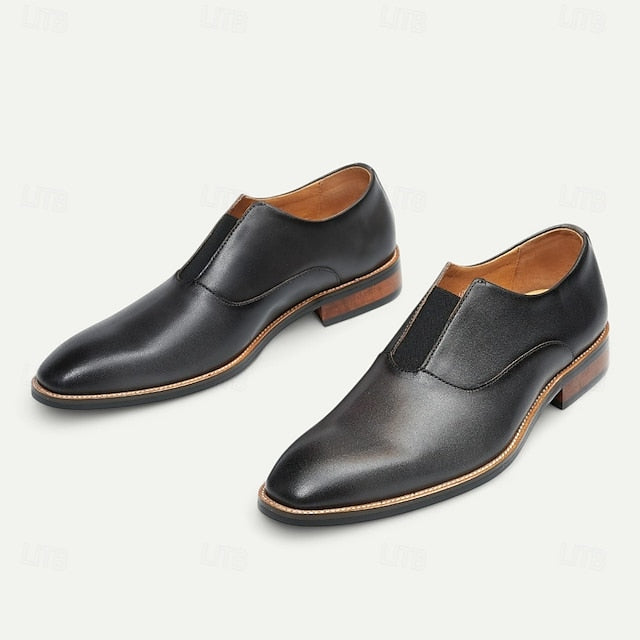 Slip-On Men's – Jacquard Loafers Floral Black Red and