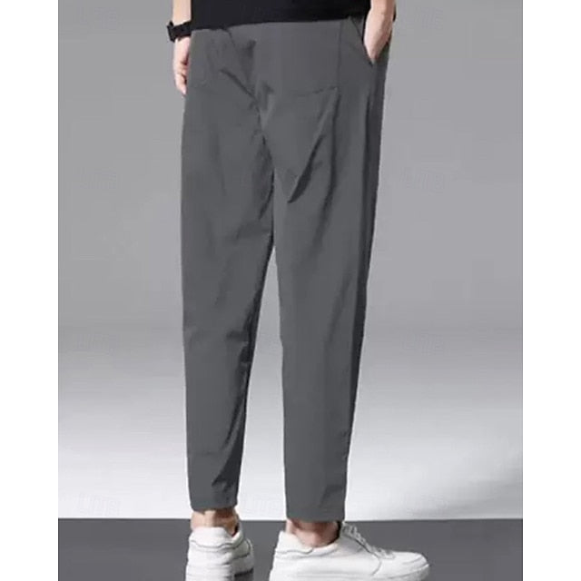 Casual Skinny Trousers Pocket Drawstring Men's Pants