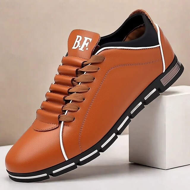 Faux Red Stylish Casual Leather – Sneakers Men's