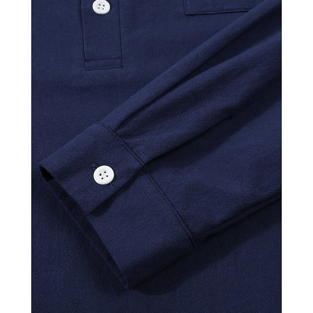 Linen Men's Shirt Casual Popover Cotton