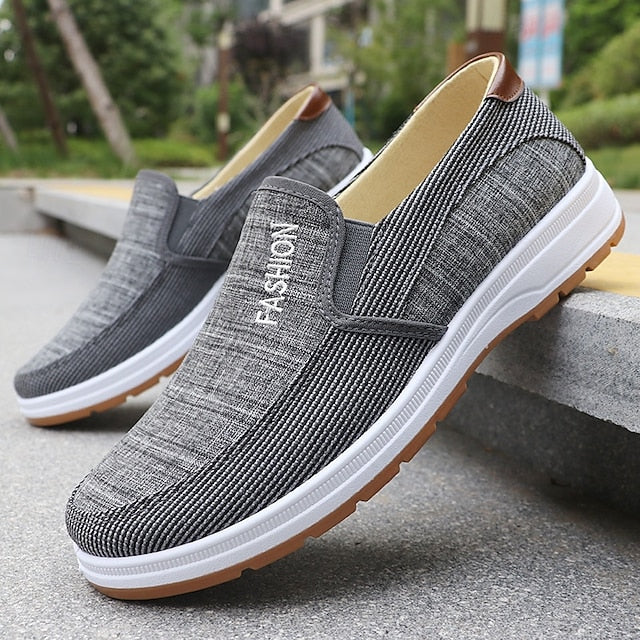 Canvas Slip-On – Loafers Men's Lightweight Breathable