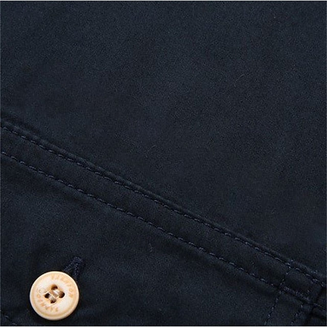 Shirt Cargo Up Button Men's Summer Casual
