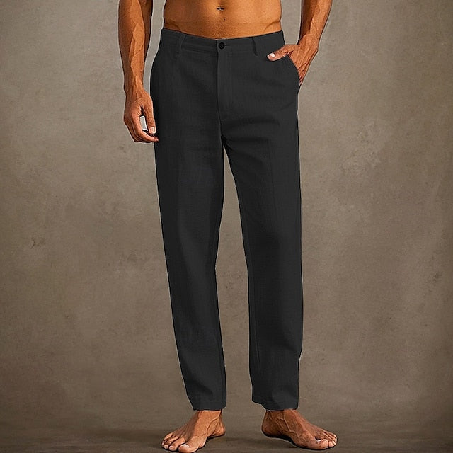 Trousers Pants Pants Pocket Linen Pants Summer Beach Men's