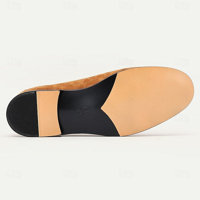 Leather Slip-On Penny Classic Men's Loafers – Tan Suede