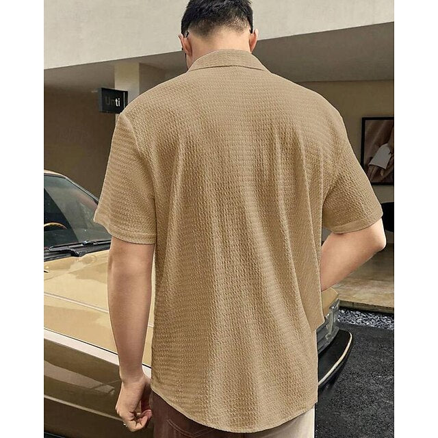Casual Shirt Up Men's Summer Beach Button