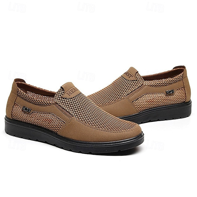 and Sneakers Slip-On Men's Breathable Lightweight Mesh -