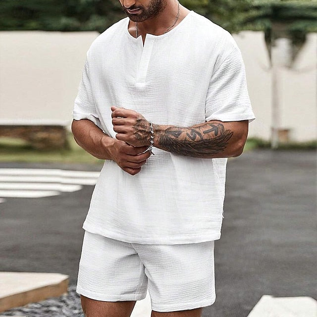 Shirt Piece Matching Casual Sets 2 Men's Summer Set