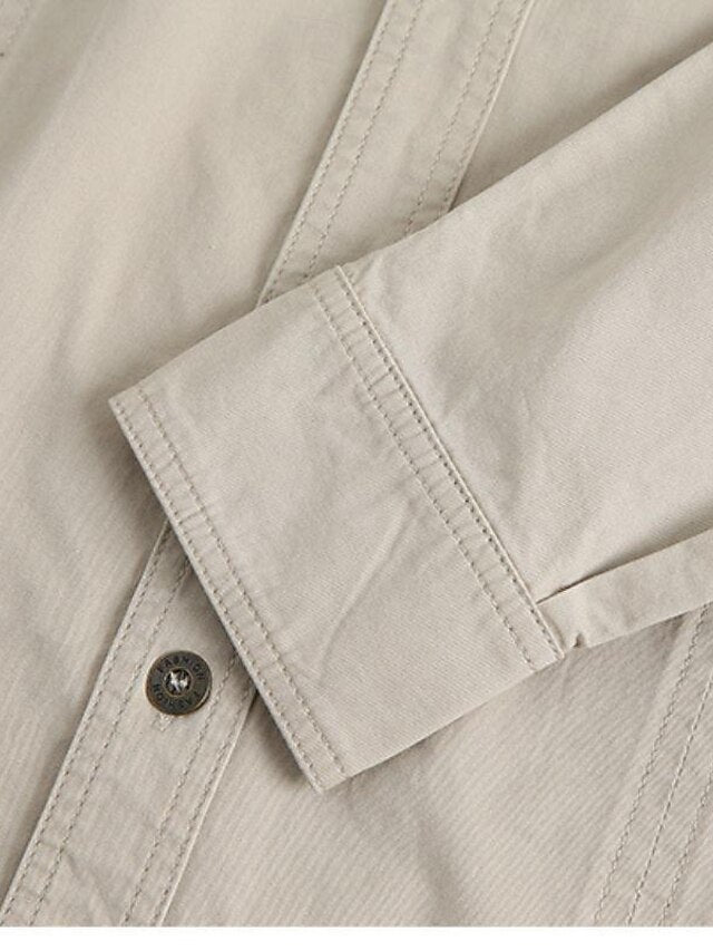 Men's Navy Blue Work Cargo Shirts Workwear Shirt