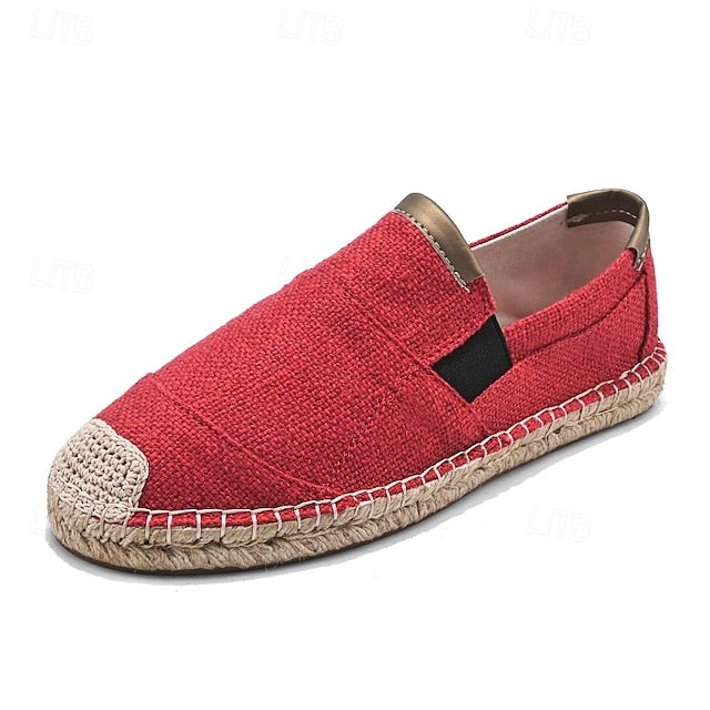with Red Sole - Espadrille Men's Shoes Jute Slip-On