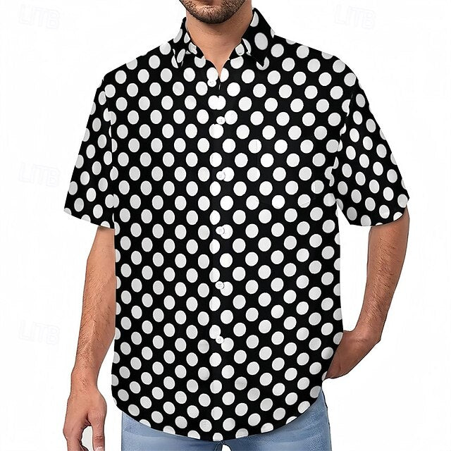 Beach Men's Shirt Button Up Summer Casual