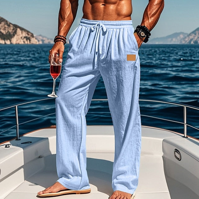 Linen Trousers Pants Summer Beach Men's Pants Pants