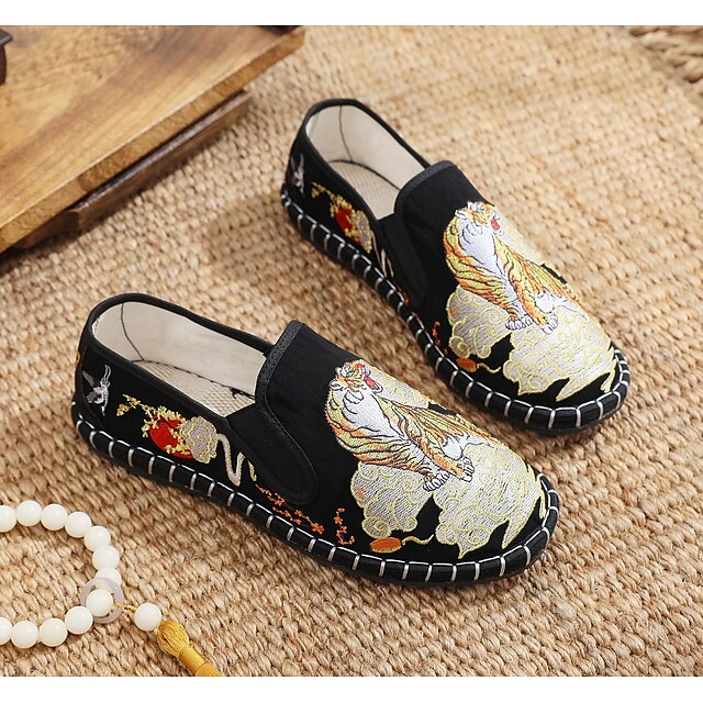 White Espadrille Men's Shoes Slip-On Artistic with