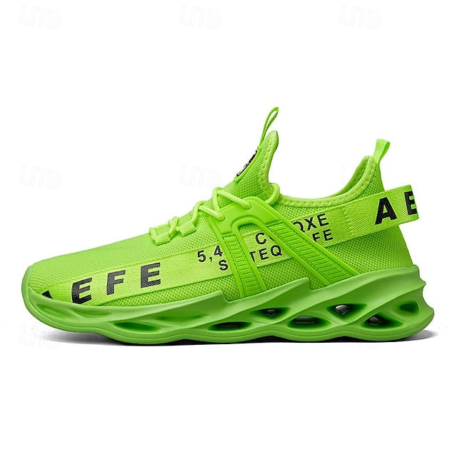 Mesh - Sneakers Neon Breathable Men's Lightweight Green