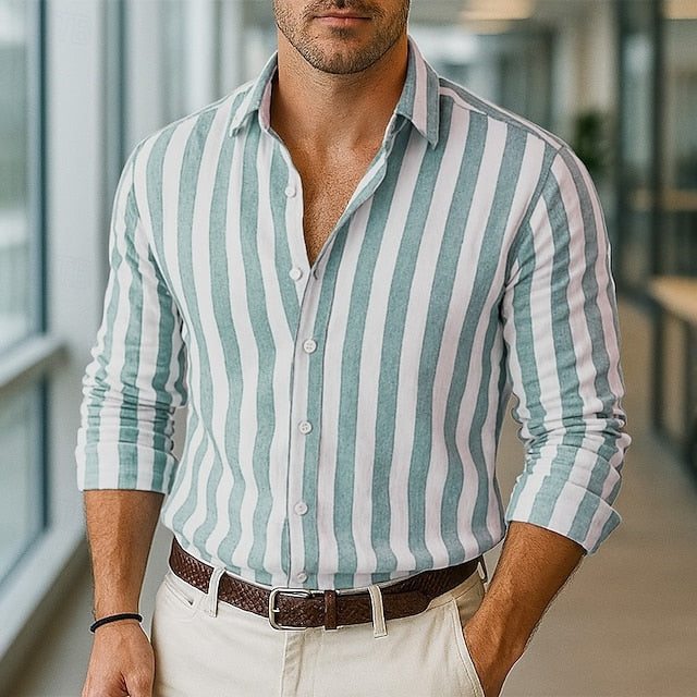 Popover Men's Shirt Beach Summer Linen