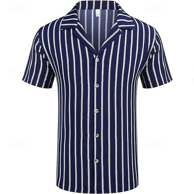Summer Beach Men's Button Up Shirt Casual