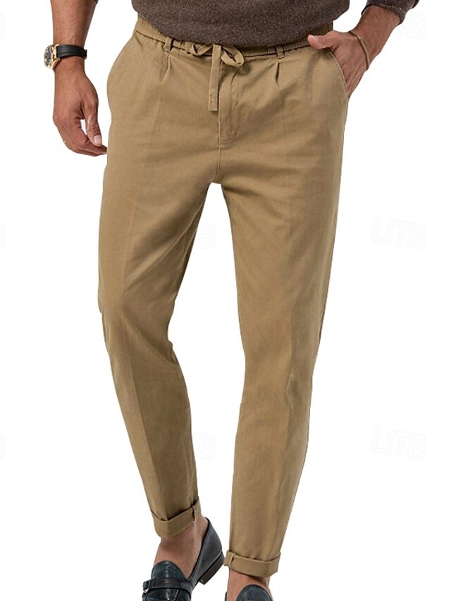 Suit Pants Men's Dress Casual Pocket Trousers