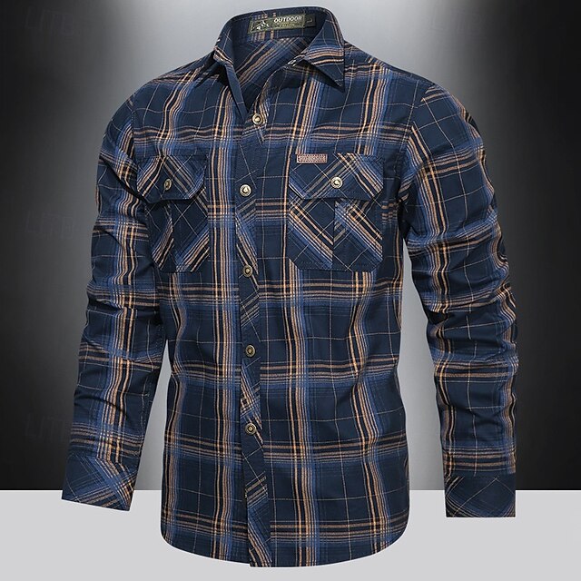 Summer Casual Bowling Shirt Button Men's