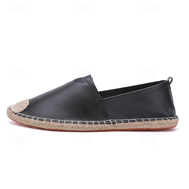 Slip-On Chic Style with Espadrilles: Leather Women's Orange