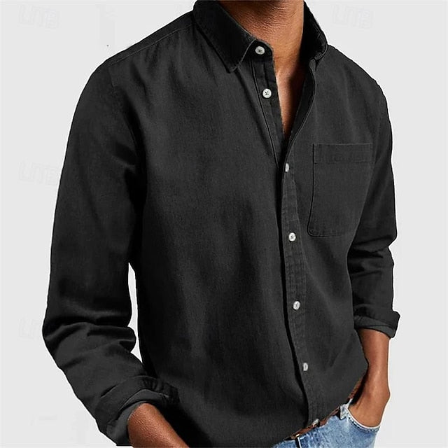 Summer Shirt Up Casual Men's Beach Button