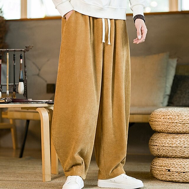 Corduroy Casual Pocket Men's Trousers Pants