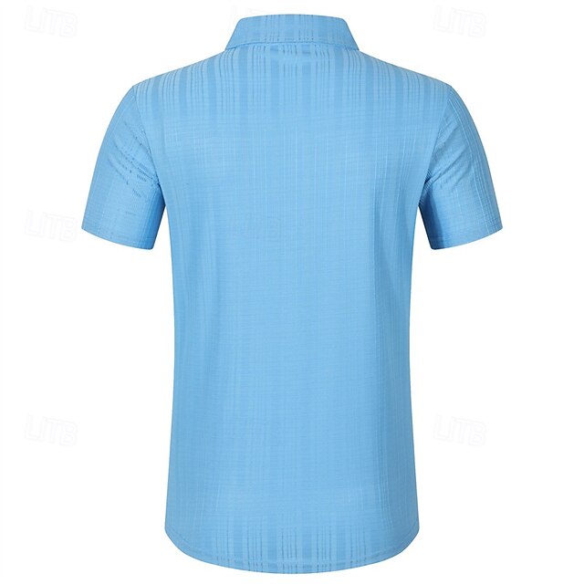 Summer Men's Shirt Button Up Beach Casual