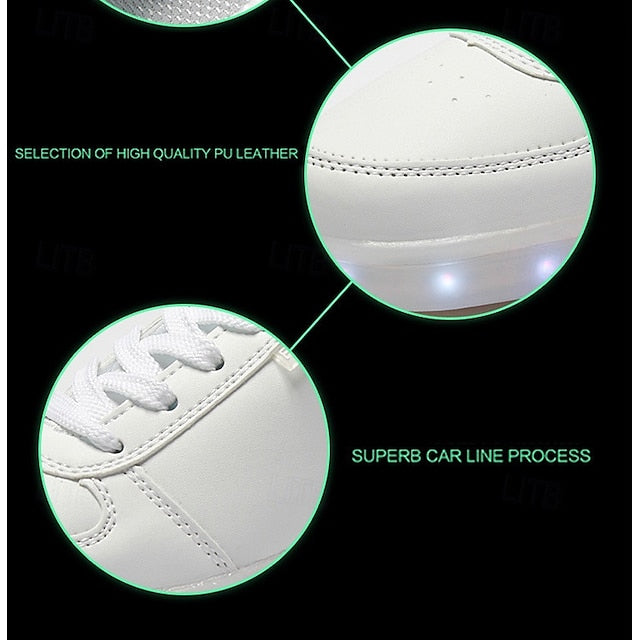 for Up – LED Sneakers USB Gold and Women Light Men