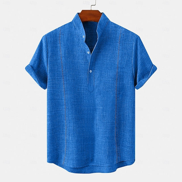 Linen Guayabera Men's Shirt Summer Beach