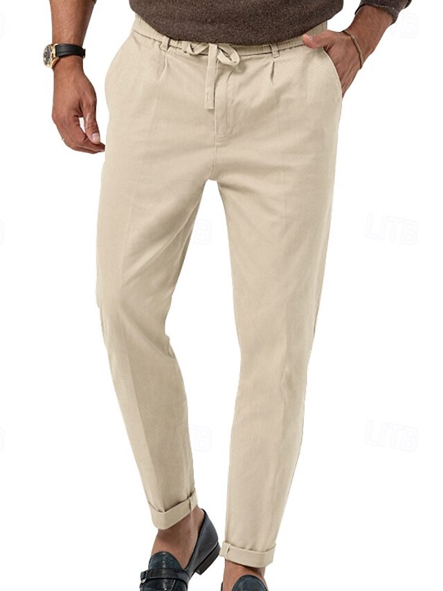Suit Pants Men's Dress Casual Pocket Trousers