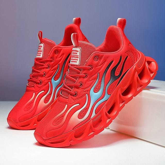 Detailing Red Men's Flame with Running Shoes