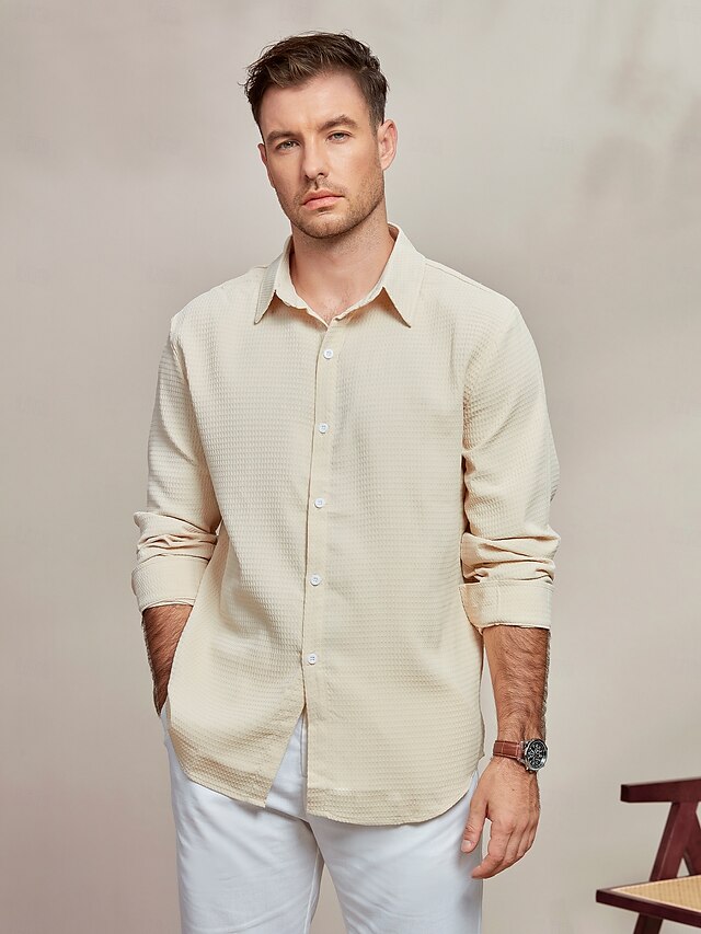Button Men's Up Beach Summer Casual Shirt