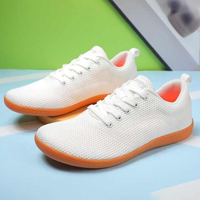 Sneakers Orange Bright Sole Men's – with Knit White