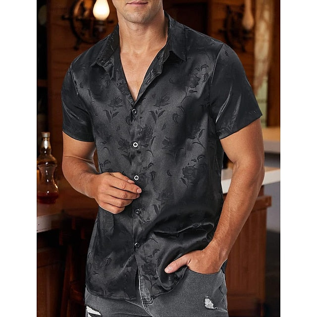 Up Beach Button Casual Shirt Men's Summer