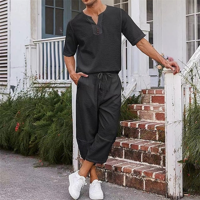 2 Shirt Set Piece Men's Sets Matching Summer