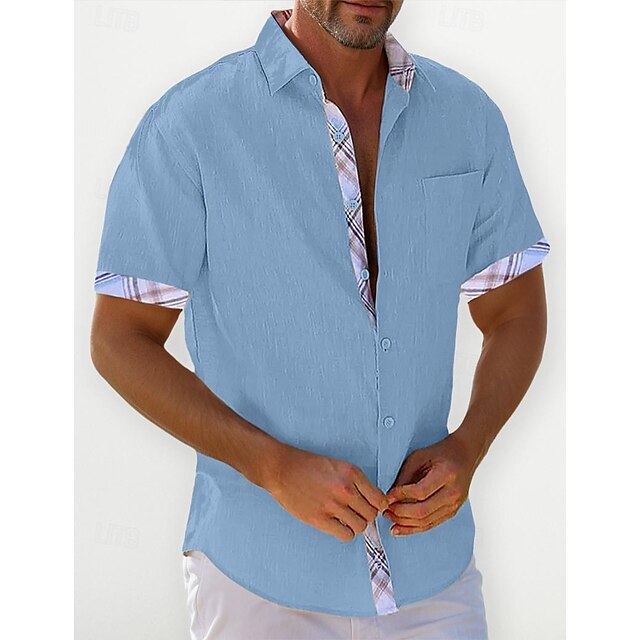 Men's Linen Casual Beach Summer Wear Shirt