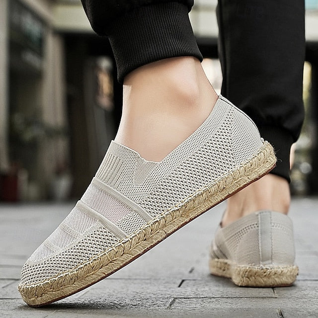 Men's with – Design Vacation Woven Espadrilles Beige
