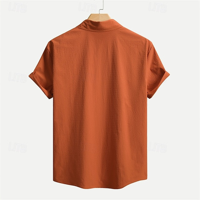 Button Casual Men's Summer Shirt Up
